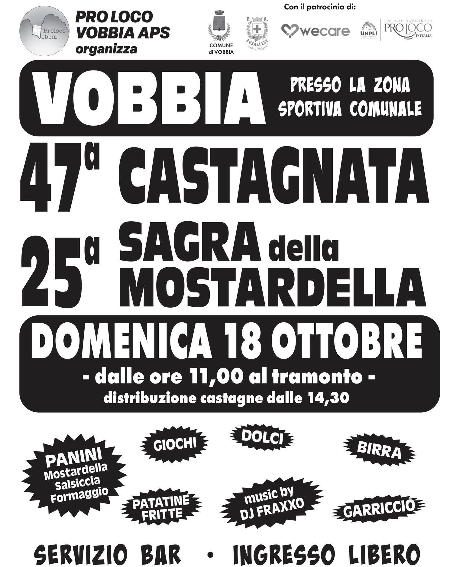 VOBBIA 47ª CASTAGNATA 25ª SAGRA della MOSTARDELLA