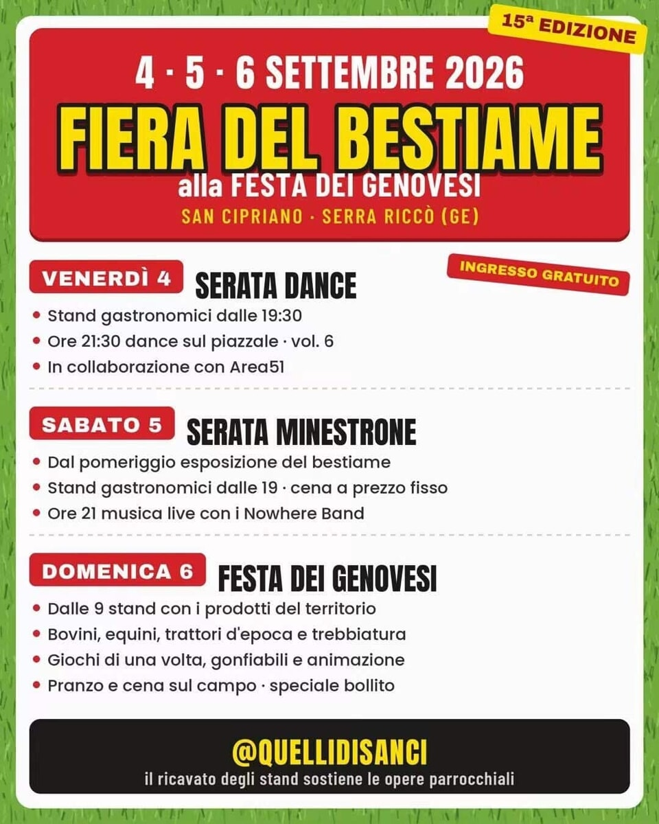 Fiera del Bestiame alla Festa dei Genovesi - 15ª Edizione