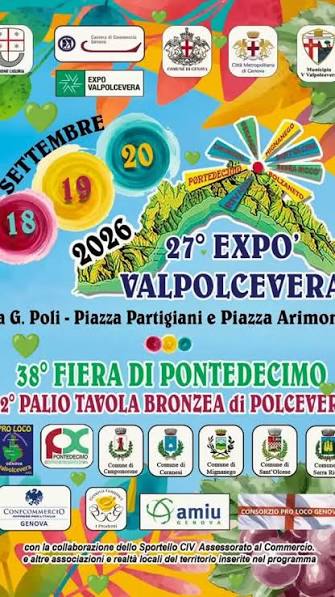 27° Expo Valpolcevera, 38° Fiera di Pontedecimo e 12° Palio Tavola Bronzea di Polcevera