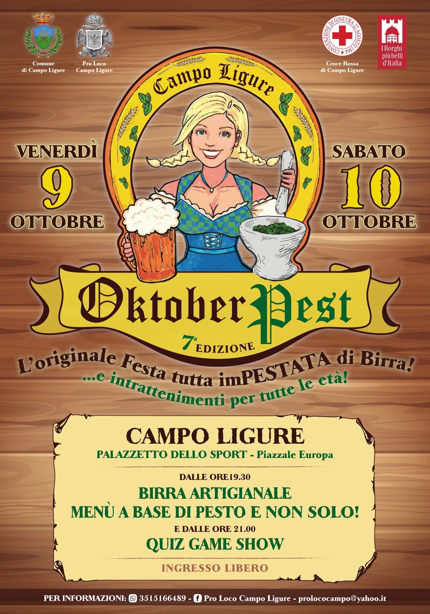 Oktober PEST - L'originale Festa tutta imPESTATA di Birra! 7ª Edizione a Campo Ligure