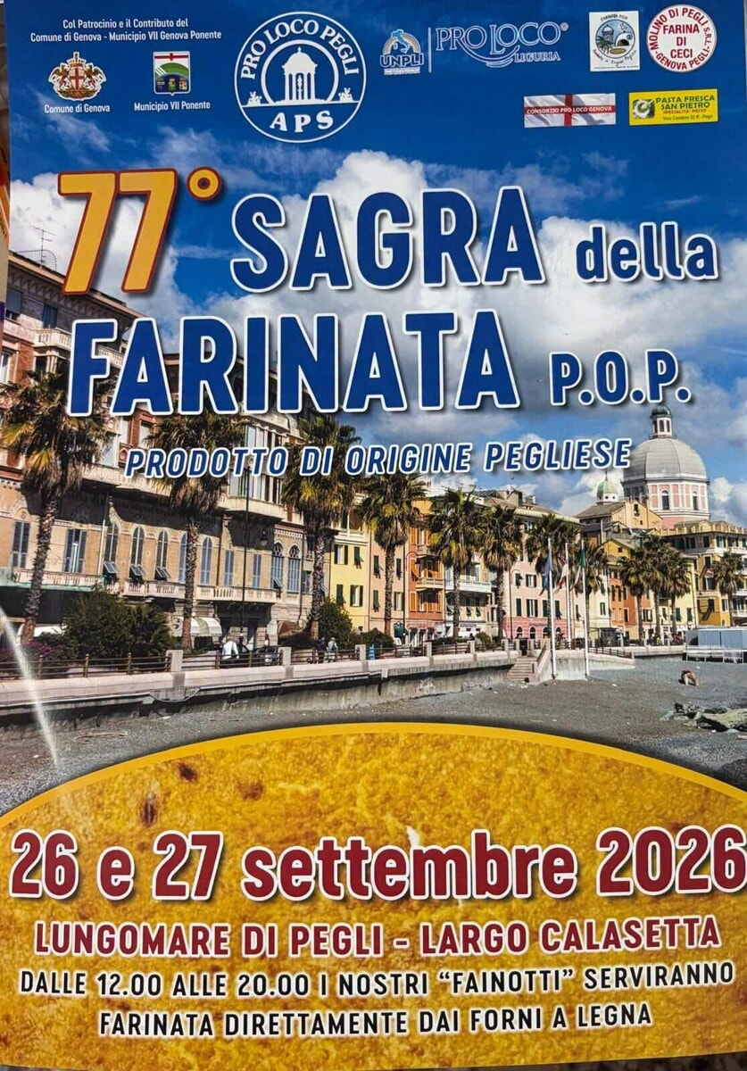 77° Sagra della Farinata P.O.P. Prodotto di Origine Pegliese